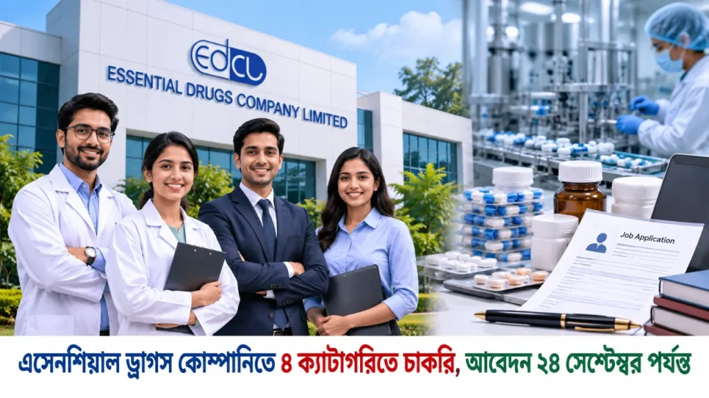 এসেনশিয়াল ড্রাগস চাকরি। ৪ পদে সহজ আবেদন ২০২৬