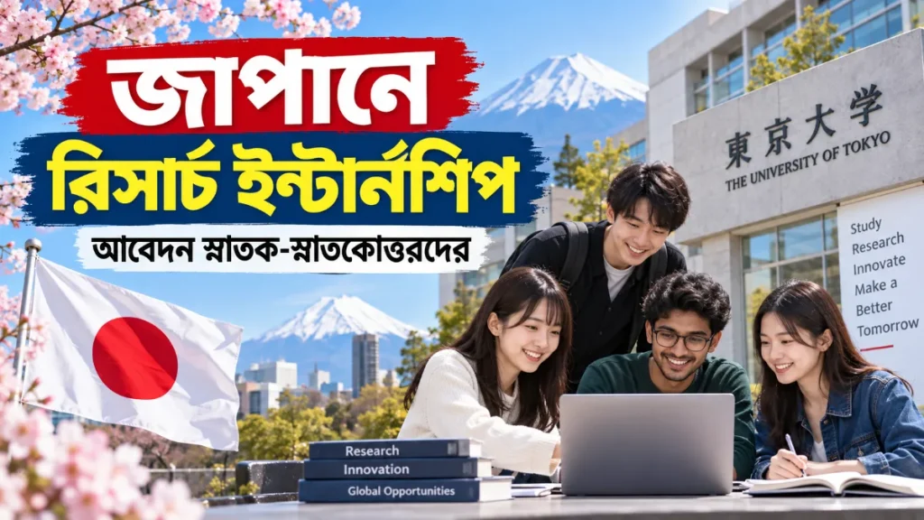 জাপানে রিসার্চ ইন্টার্নশিপ, আবেদন স্নাতক-স্নাতকোত্তরদের